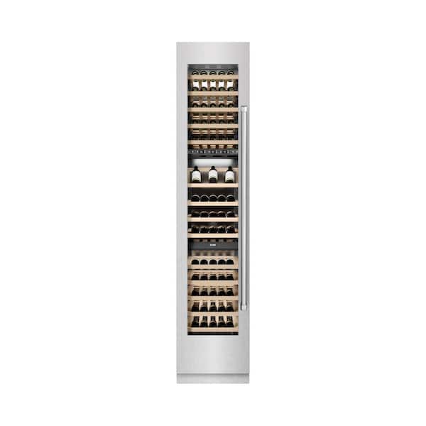 18 in. 9.0 cu. ft. Triple Zone 68 Bottle Left Hinge Column Wine Cooler in Satin Stainless Steel