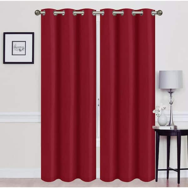 Best Home Fashion Black Grommet Blackout Curtain - 80 in. W x 84 in. L  GROM_WIDE-80X84-BLACK - The Home Depot