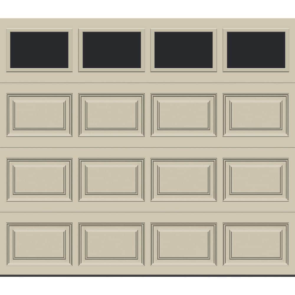 Classic Steel Short Panel 9 ft. x 7 ft. Insulated 12.9 R-Value Desert Tan Garage Door with windows price history on PriceWatchPro