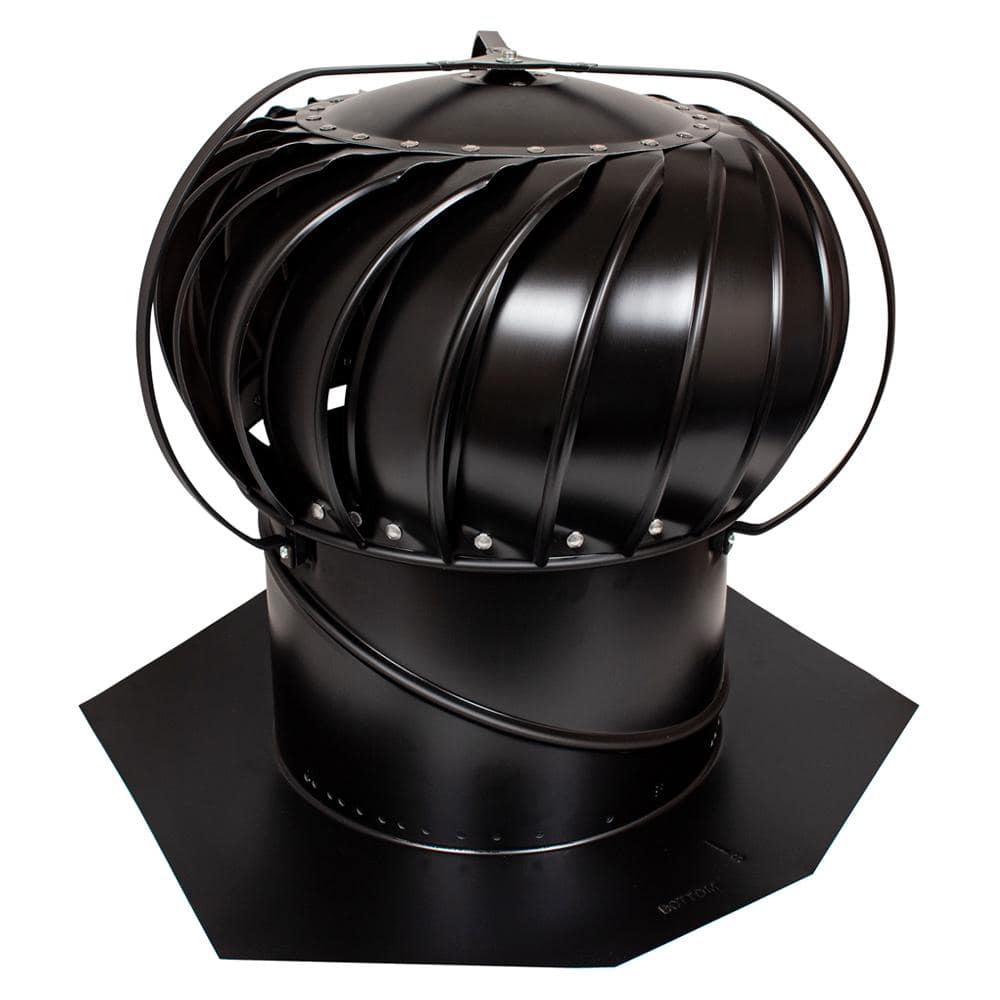 12 in. Black Aluminum Externally Braced Wind Turbine