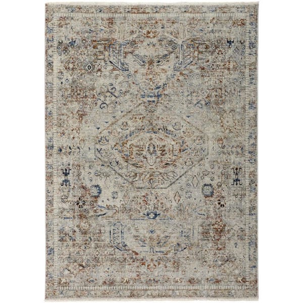 3 ft. x 5 ft. Blue Oriental Area Rug