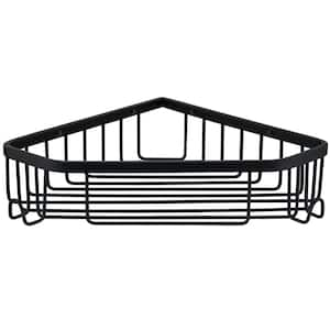 Wall Mounted Corner Shower Caddy Shower Basket in Stainless Steel Matte Black