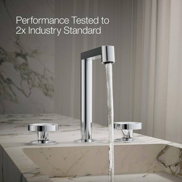KOHLER Components Bathroom Sink Handles with Industrial Design in Polished Chrome