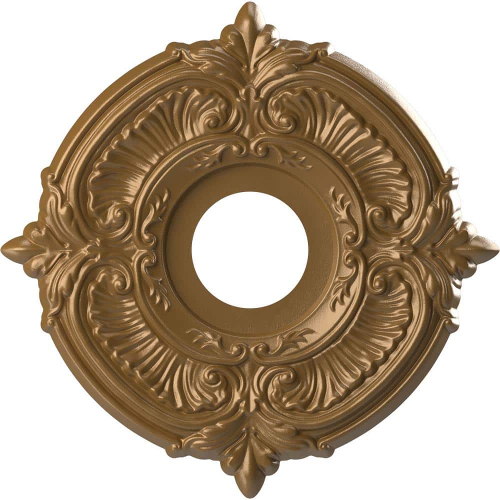 "13"" O.D. x 3-1/2"" I.D. x 3/4"" P Attica Thermoformed PVC Ceiling Medallion (Fits Canopies up to 5"") in Metallic Gold Rush" price history on PriceWatchPro