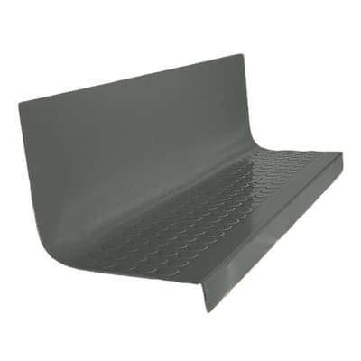 Vantage Circular Profile Charcoal 20.4 in. x 48 in. Rubber Square Stair Tread