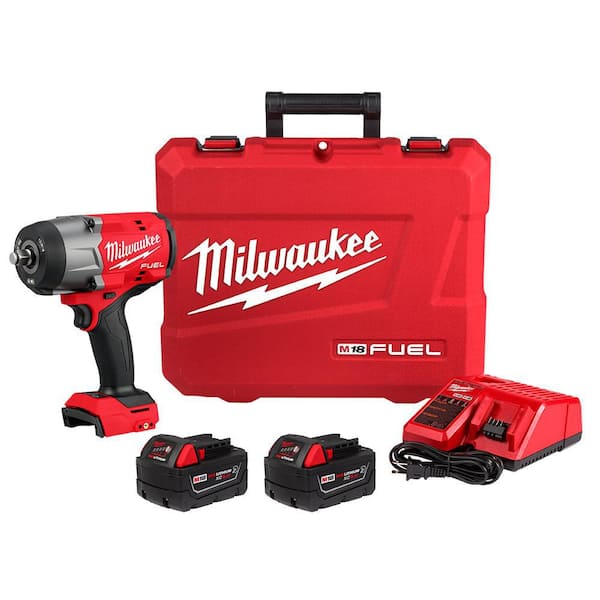 Milwaukee M18 FUEL 18V Lithium-Ion Brushless Cordless High-Torque 1/2 in. Impact Wrench w/Friction Ring Kit