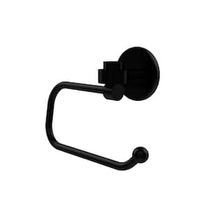 Satellite Orbit One Collection Euro Style Single Post Toilet Paper Holder in Matte Black