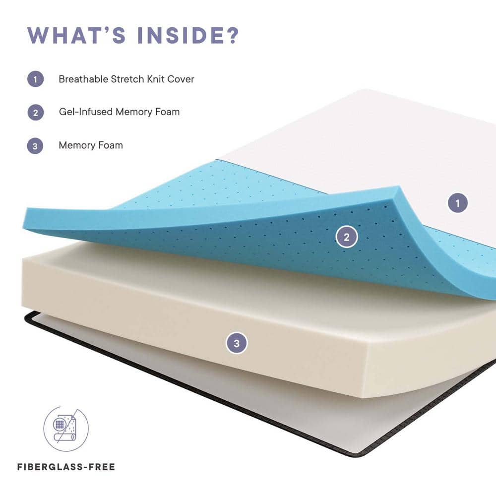 Aveline 10" Full Gel Memory Foam Mattress with Removable Cover