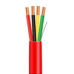 1,000 ft. 16/4 Red Solid Unshielded FPLP UL Fire Alarm Cable
