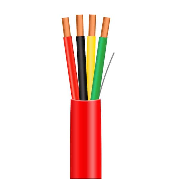 Syston Cable Technology 1,000 ft. 16/4 Red Solid Unshielded FPLP UL Fire Alarm Cable