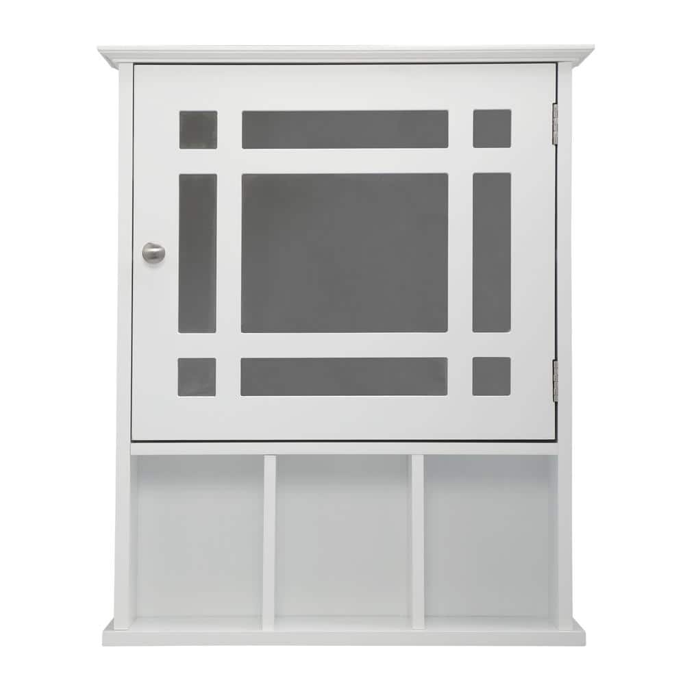 19 in. W x 6 in. D x 24 in. H Mirrored Bathroom Storage Cabinet, Wall Mount
