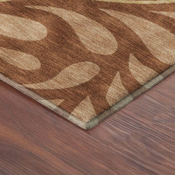 Mayfield Premium Machine Washable Abstract AMF2411 Paprika 10 ft. x 14 ft. Area Rug
