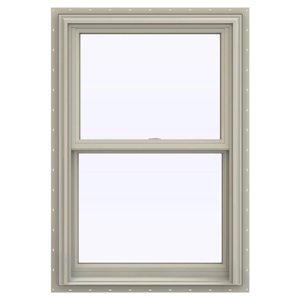 JELD-WEN 27.5 In. X 35.5 In. V-2500 Series Desert Sand Vinyl Double ...