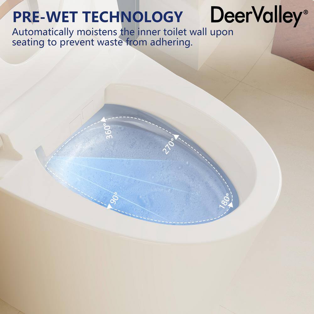 White Tankless Smart Elongated Toilet with Heated Seat