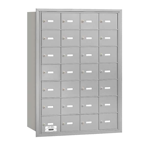 Salsbury Industries Aluminum USPS Access Rear Loading 4B Plus Horizontal Mailbox with 28A Doors