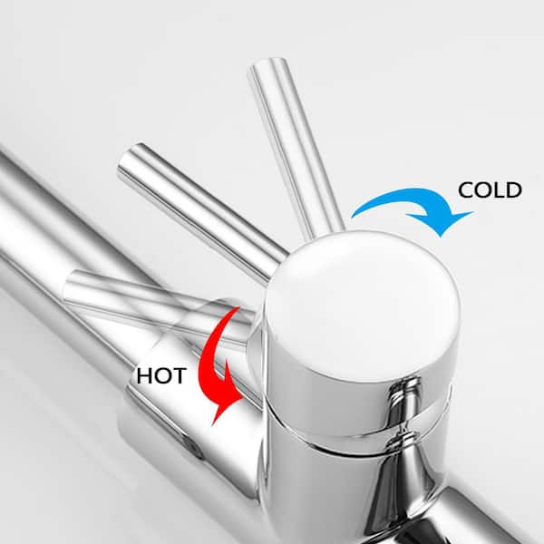 Single-Handle Pull Down Sprayer Kitchen Sink Faucet in Chrome