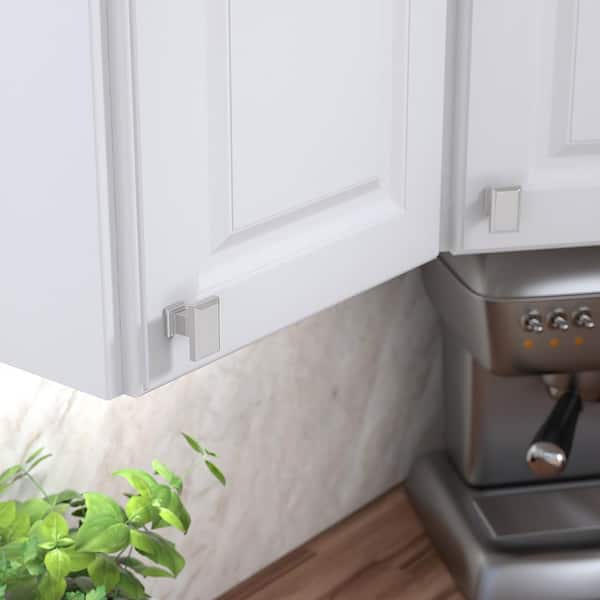 Mirabel Collection 1-1/2 in. (38 mm) Classic Polished Nickel Rectangle Cabinet Knob