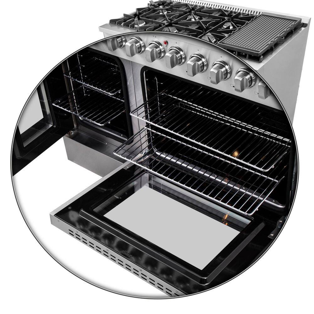 Galiano 48-inch Stainless Steel Dual Fuel Range with Griddle