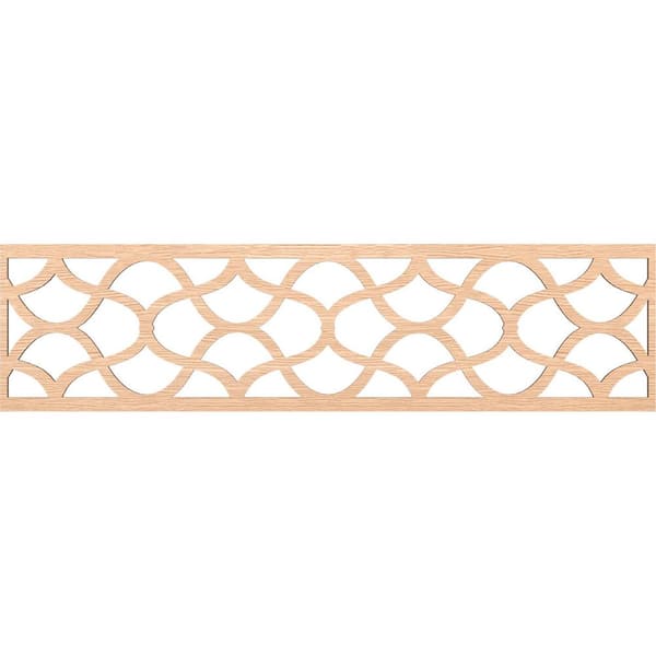 Ekena Millwork Resort Fretwork 0.375 in. D x 47 in. W x 12 in. L Red Oak Wood Panel Moulding