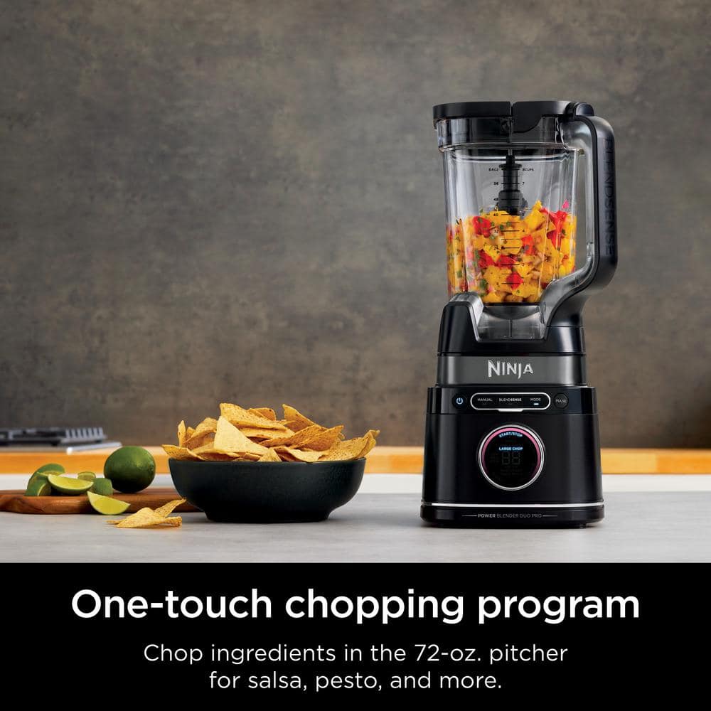 Ninja Black Stainless Steel 72-oz Countertop Blender with Travel Cups