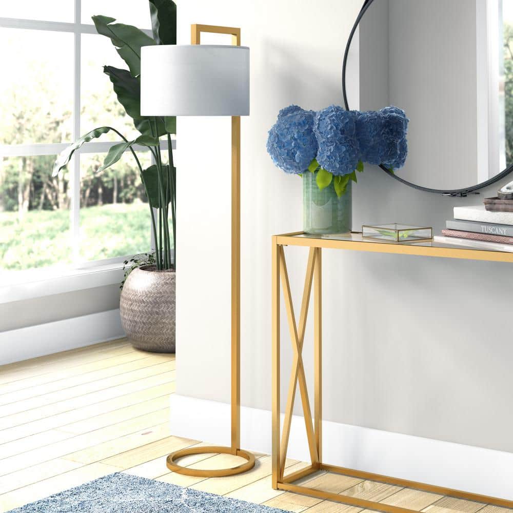 Arcadian Bronze 64" Floor Lamp with Round Shade