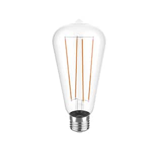 40W Equivalent Warm White (2700K) ST19 Dimmable Clear LED Light Bulb