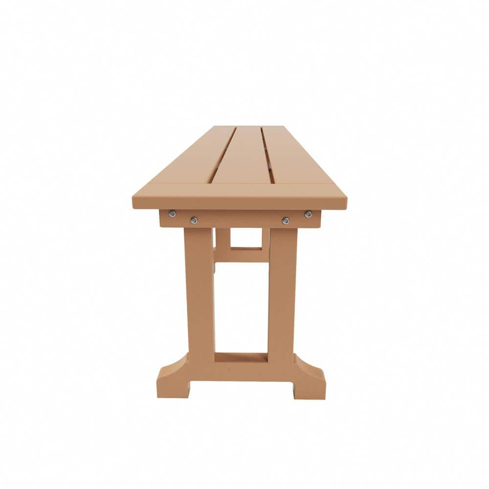 Teak Beige 6-Piece Rectangular Outdoor Dining Set with Bench