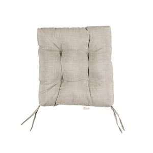 Sorra Home Sunbrella Cast Silver Square Tufted Outdoor Seat Cushion