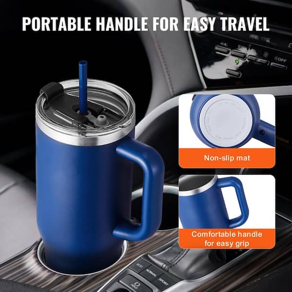 SVOPES Insulated Water Bottle, 40 oz., Blue Stainless Steel Travel
