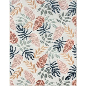 Tropic Multi-Color 8 ft. x 10 ft. Floral Indoor/Outdoor Area Rug