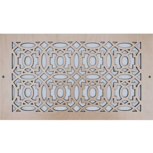 Moroccan Wood Air Register (8 in. x  10 in.) – Screw-In Wall and  Ceiling Vent Cover – Decorative Wooden HVAC Grill
