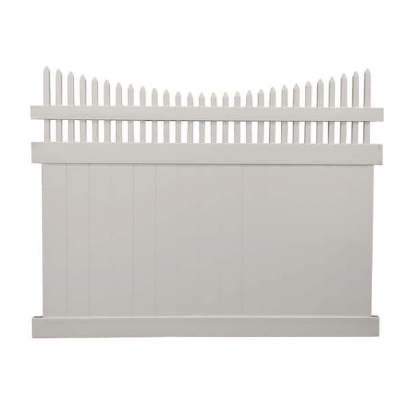 Weatherables Halifax 5 ft. H x 8 ft. W Tan Vinyl Privacy Fence Panel Kit