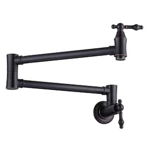 Wall Mounted Pot Filler with Lever Handle in Oil Rubbed Bronze