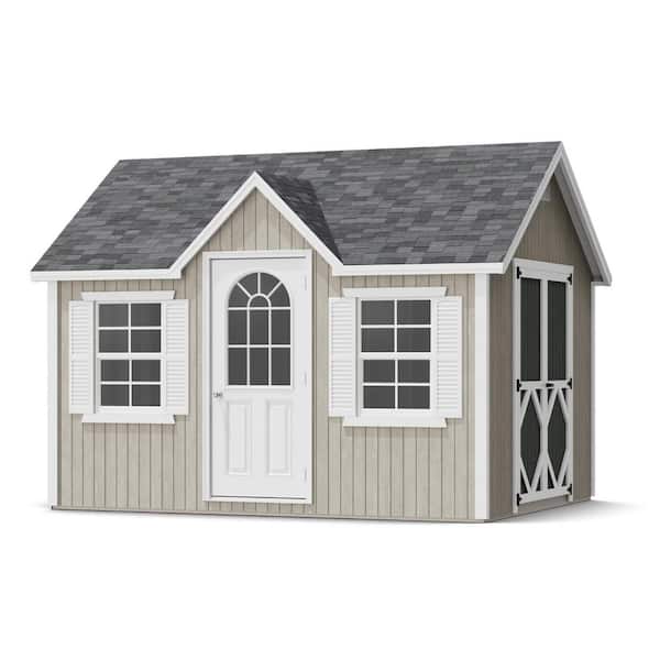 Classic Cottage 10 ft. x 12 ft. Outdoor Wood Storage Shed Panelized Kit with Operable Windows and Floor (120 sq. ft. )