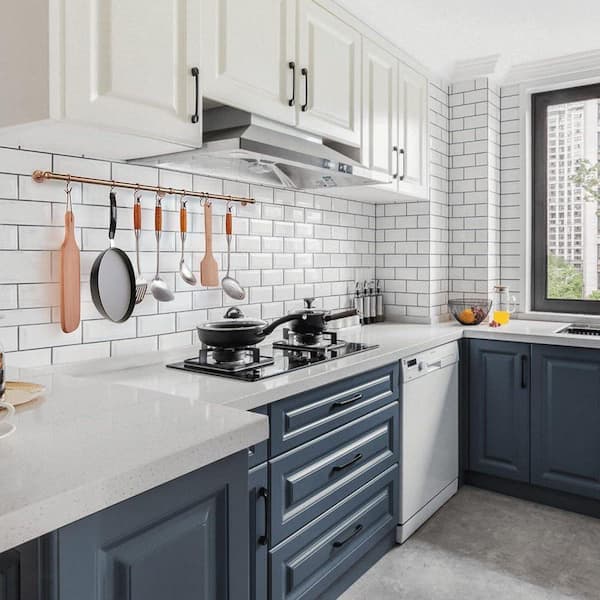 Antique Copper Wall Mounted Hanging Pot and Pan Rack with Adjustable S Hooks Stainless Steel Pot Rack 39.4 in.