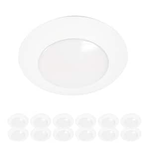 HLCE 6 in. LED Surface Mount Disk Light 70-Watt Equivalent 900lm, 3000K, 12-Pack, Title 20 Compliant