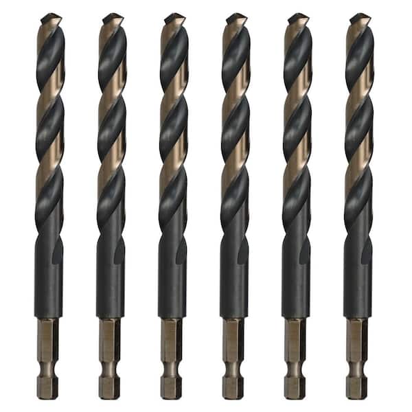Drill America 31/64 in. Quick Change Drill Bit with Hex Shank (6-Pieces)