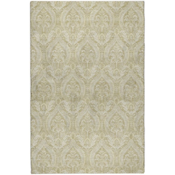 Dream Shag Premium Machine Washable Abstract ADS572 Beige 5 ft. x 7 ft. 6 in. Area Rug