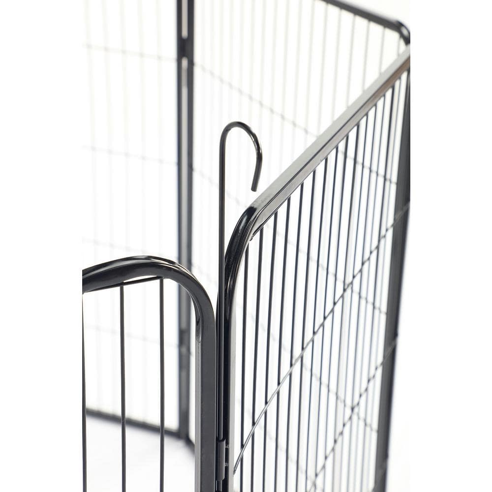 Heavy Duty Black Metal 40" Pet Playpen with Door