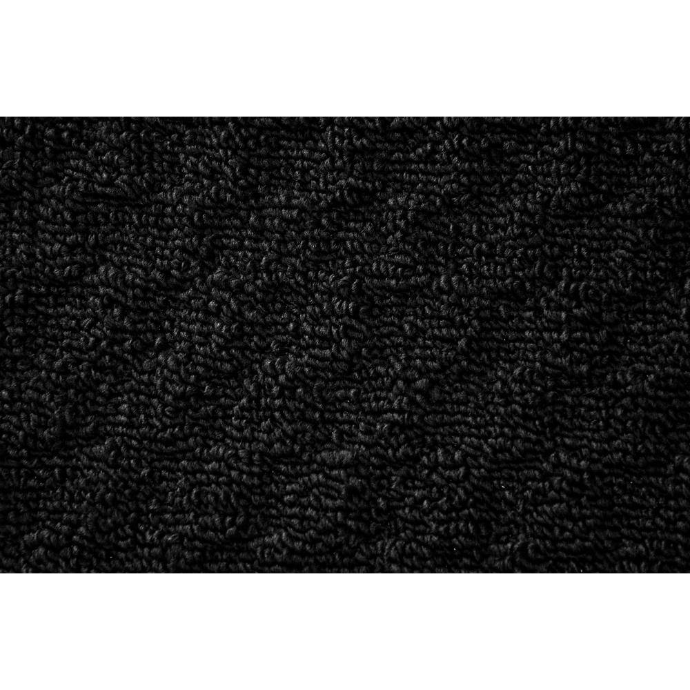 Garland Black Tufted Non-slip Polypropylene Area Rug, 4' x 6'