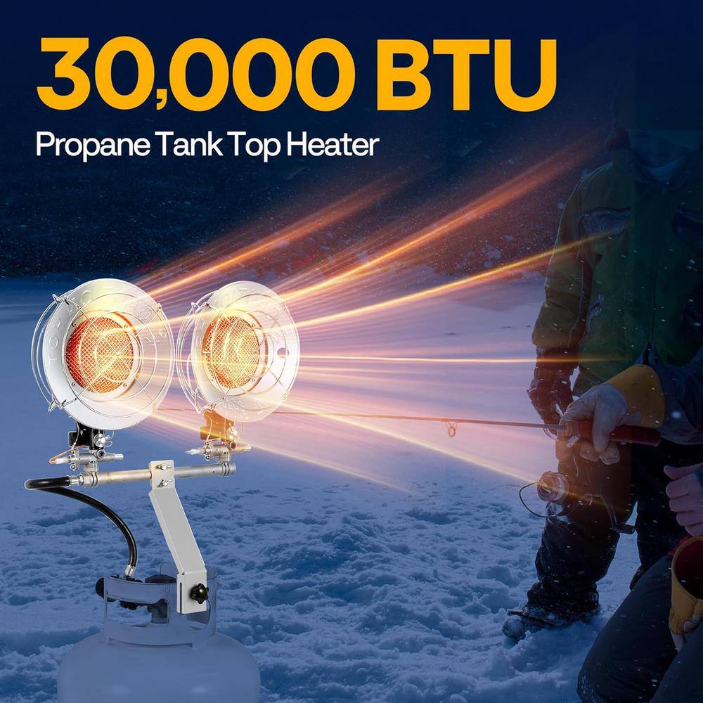 30000 BTU Stainless Steel Propane Tank Top Portable Patio Heater