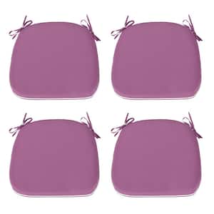 17 in. x 18.5 in. Outdoor Chair Cushions Patio Seat Cushions Seat Pad with Ties, Lavender (4-Pack)