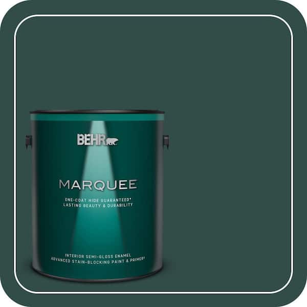 BEHR MARQUEE 1 gal. #ECC-51-3 Hidden Forest Semi-Gloss Enamel Interior Paint & Primer
