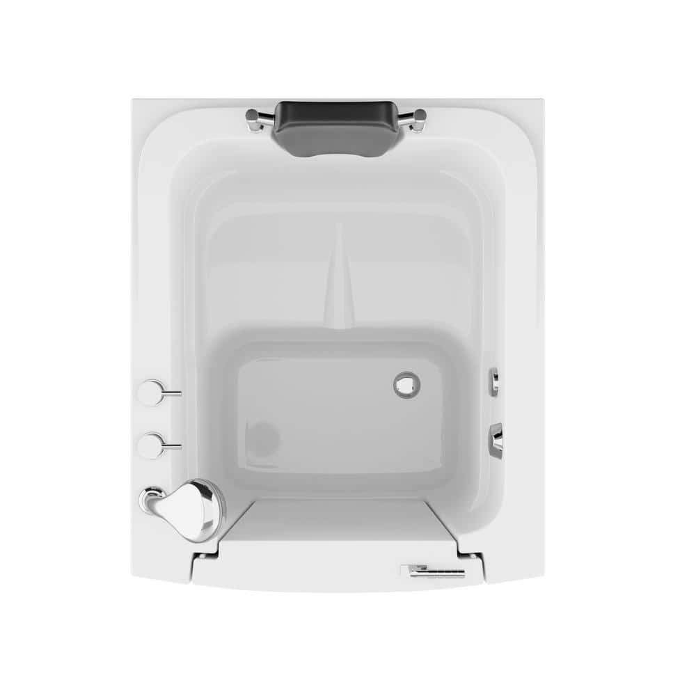 Durango White Fiberglass Walk-In Soaking Bathtub with Left Hand Door
