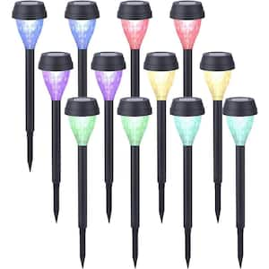 12 Pack Solar Pathway Lights, Color Changing Outdoor Waterproof Garden Lights