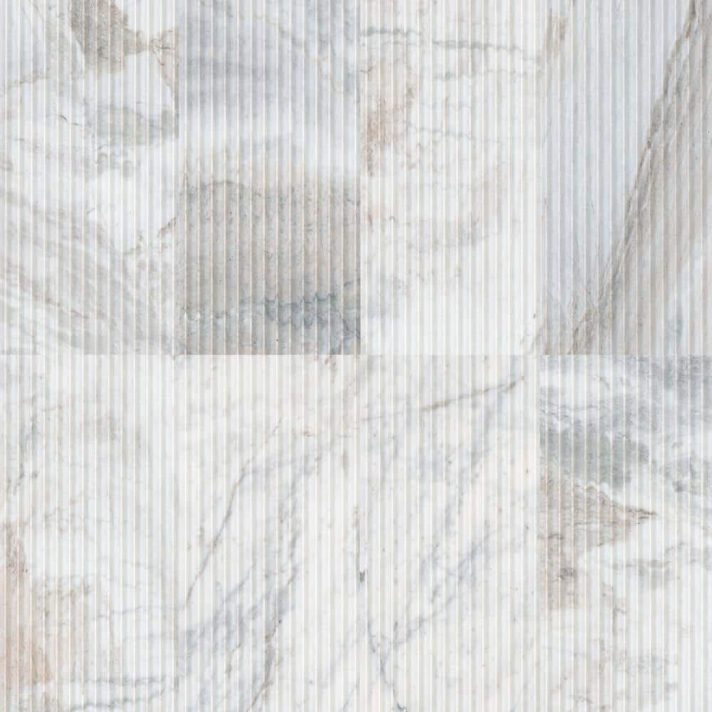 Arabescato Venato Valentino Fluto 4 in. x 4 in. Honed Fluted Marble Wall Tile Sample price history on PriceWatchPro