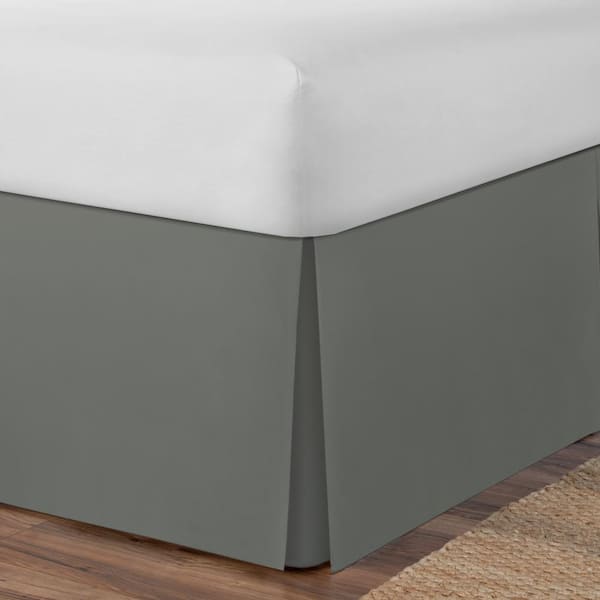 Silver metallic outlet bed skirt