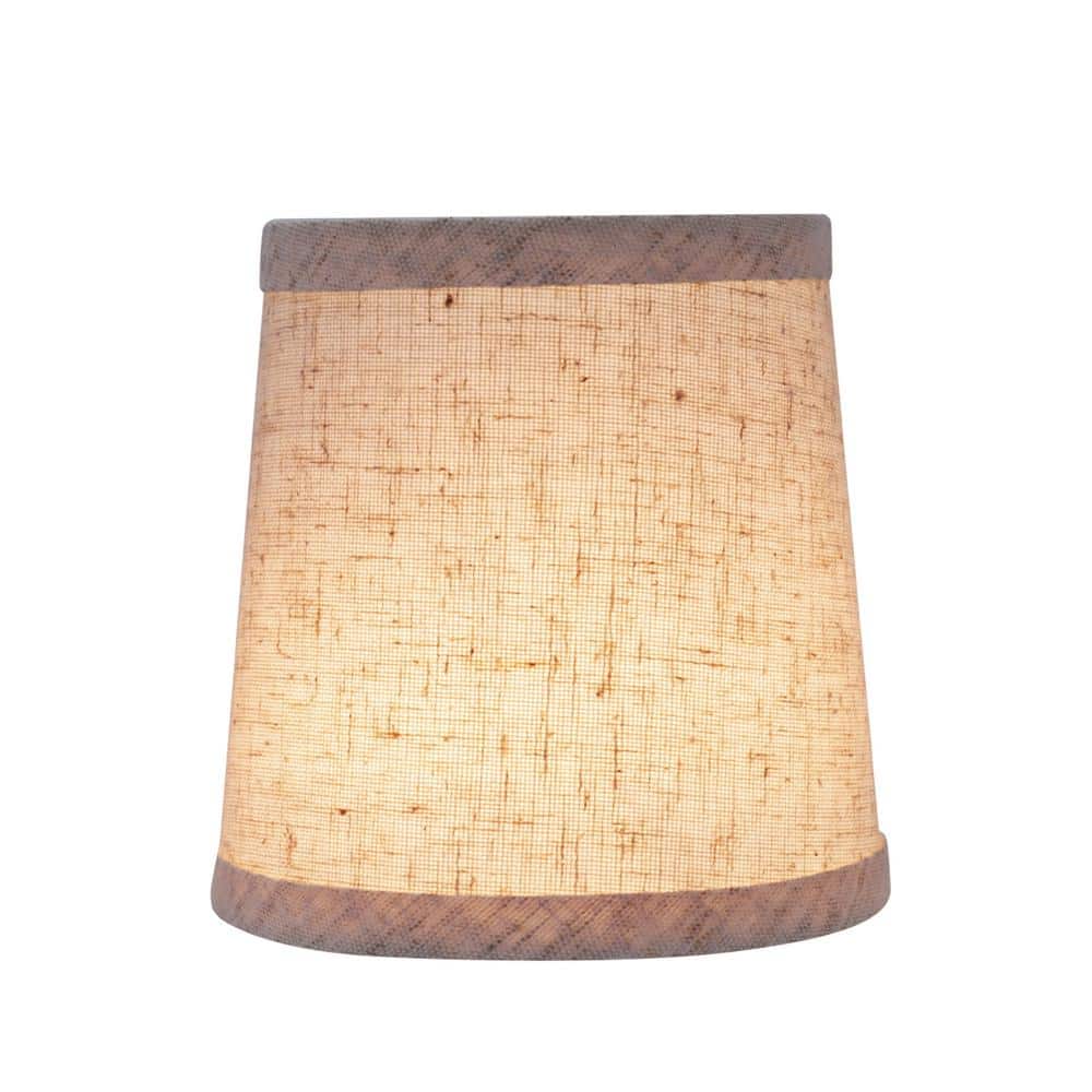 Small Flaxen Linen Empire Chandelier Lamp Shade Set