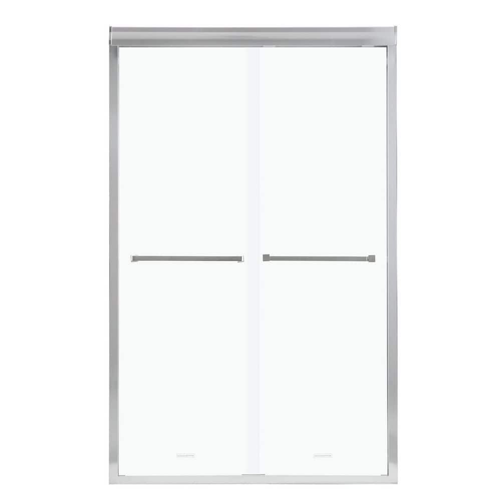 48 in. W x 76 in. H Double Sliding Framed Shower Door in Chrome Finish with Clear Glass price history on PriceWatchPro