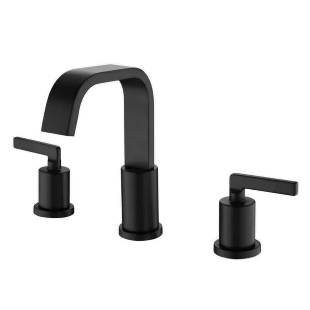 Ardua 8 in. Widespread Double Handle Lavatory Bathroom Sink Faucet with Drain Assembly in Matte Black price history on PriceWatchPro